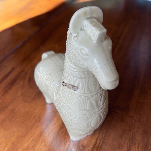 Bitossi Style Horse White Figurine Mid-Century Modern Raymor Slipware Pottery - Picture 4 of 13